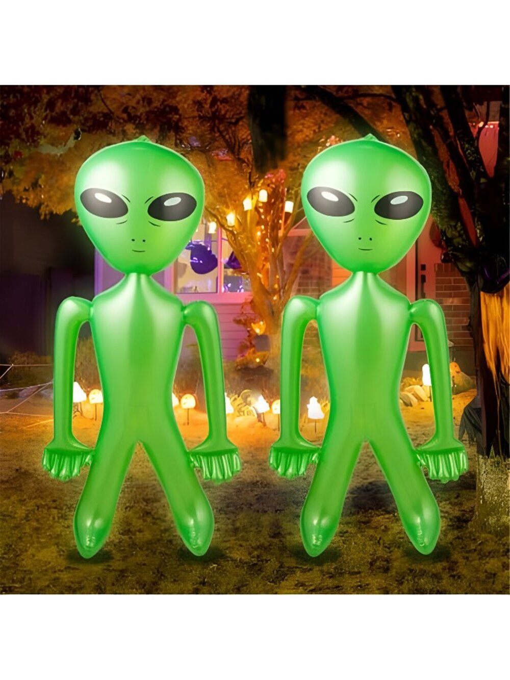 Bedwina 60" Giant Inflatable Alien Halloween Decorations Blow Ups - 2 PK